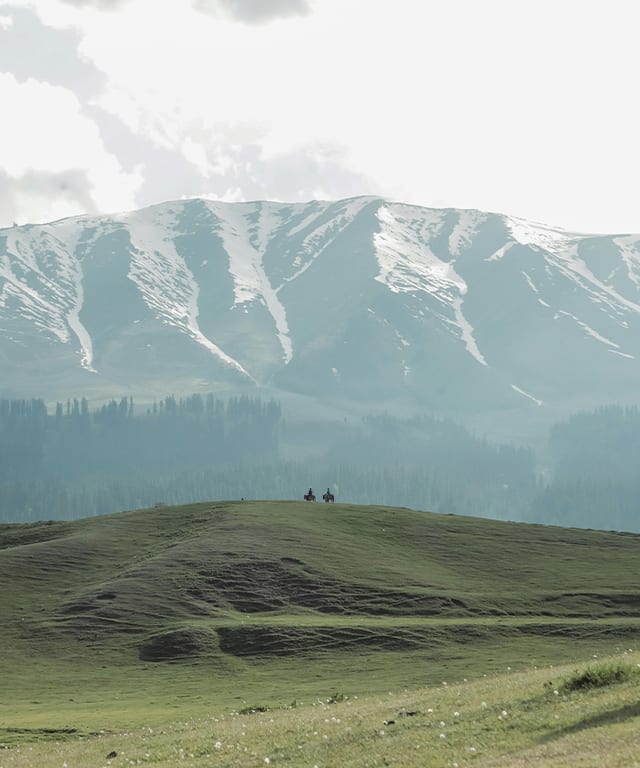 landscape of Gulmarg, India.