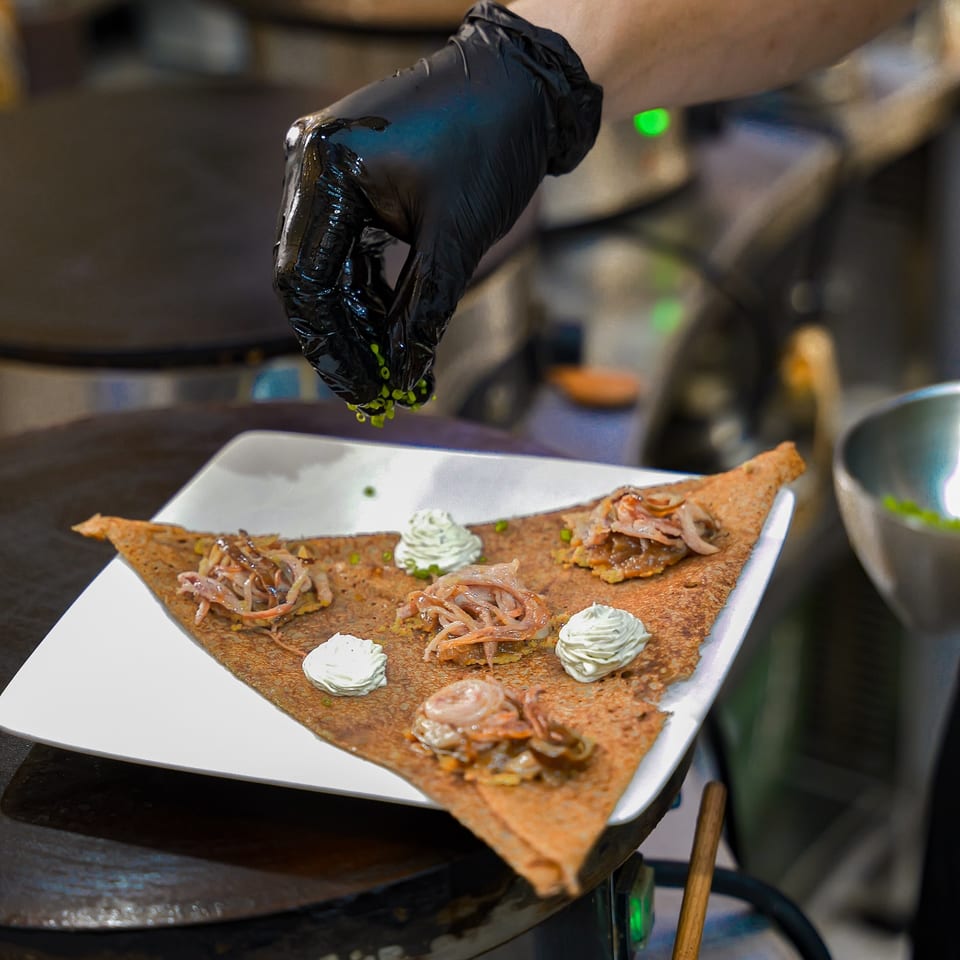 savory crepe at crepe glazik