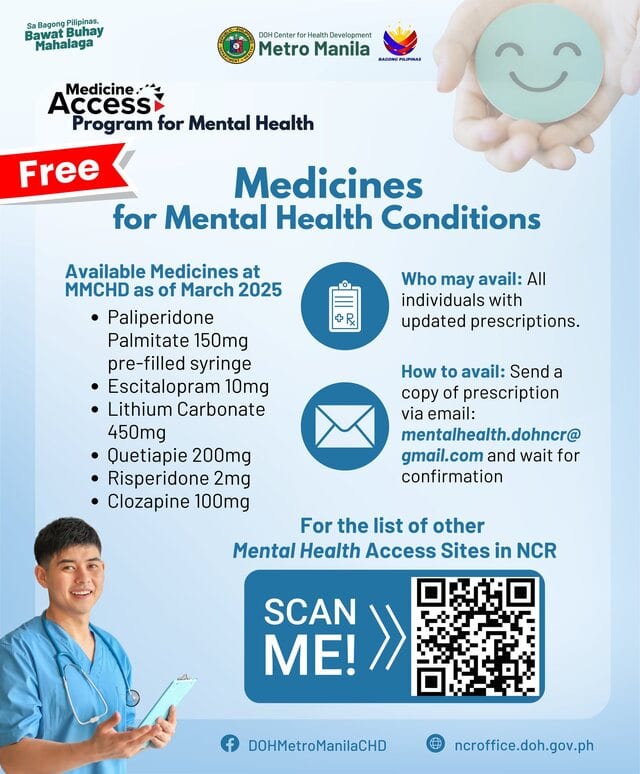 free mental health medicine in metro manila