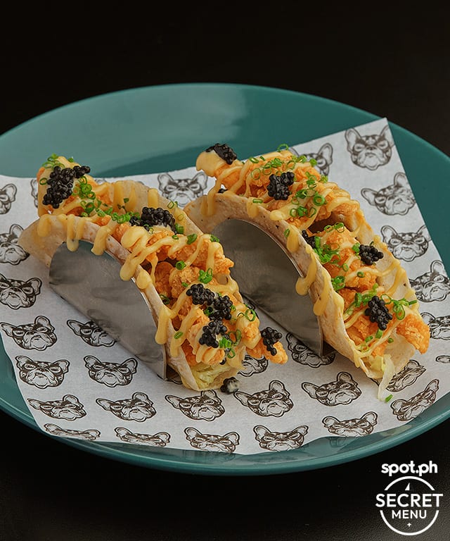 Taqueria Franco's Fried Chicken & Caviar Taco. Photo by Hans Fausto