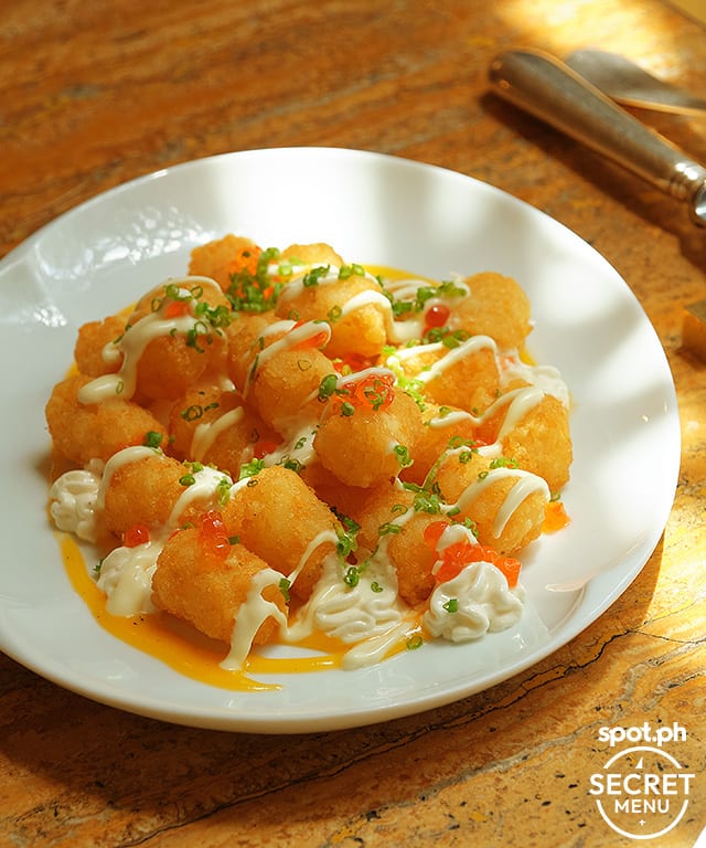 Lusso's Ikura & Sour Cream Tater Tots