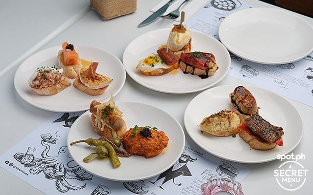 Bar Pintxos' Pintxo Platter. Photo by Hans Fausto