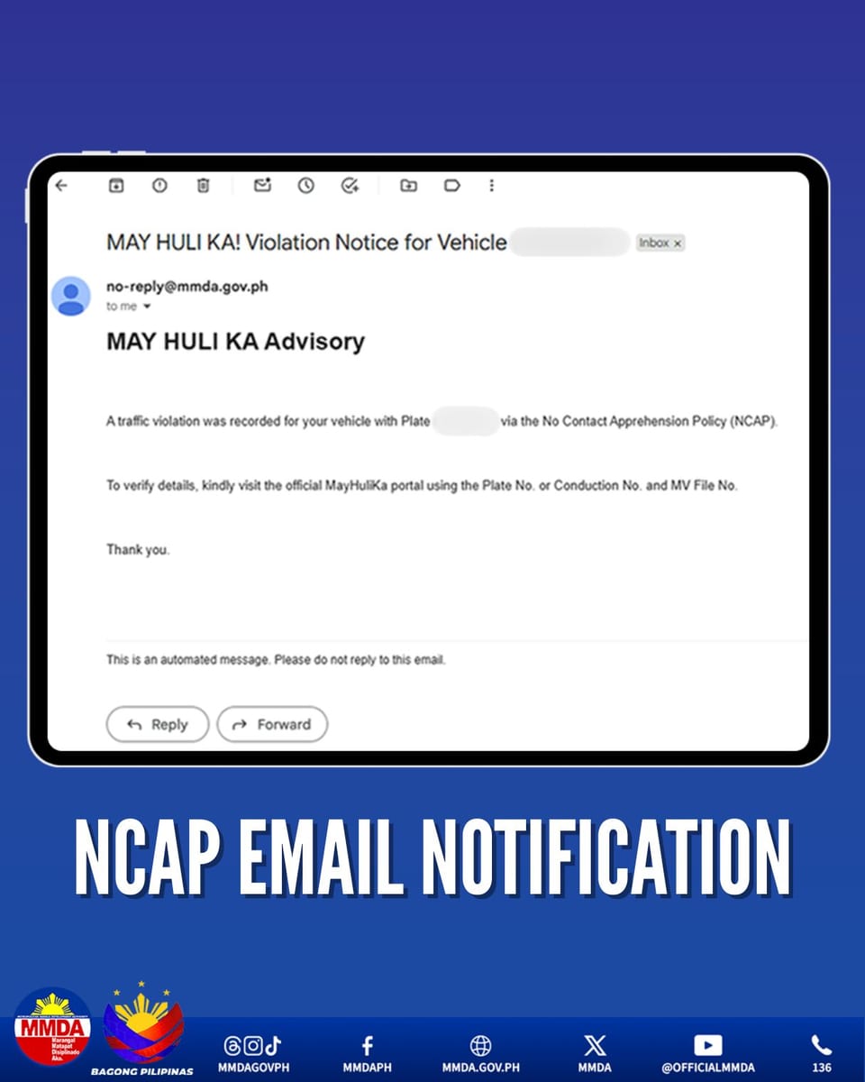 ncap email violation