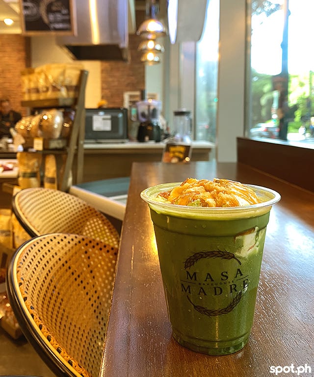 masa madre croissant banana pudding matcha latte