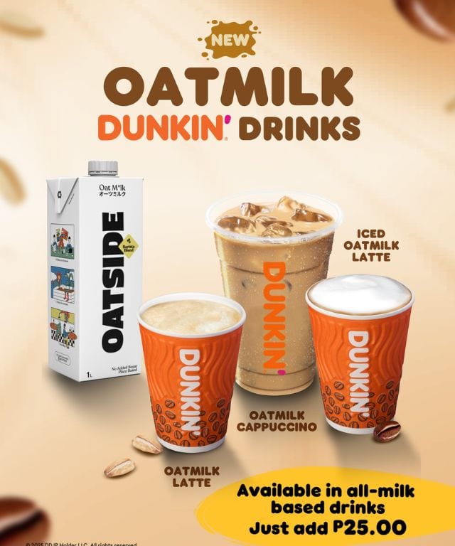 Dunkin' oat milk oatside