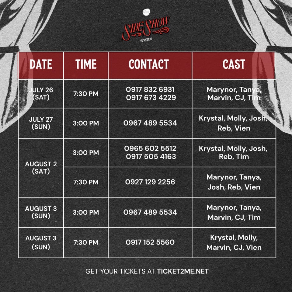 Cast Schedules for July 26 to August 3