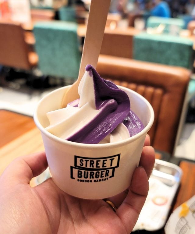 Street Burger by Gordon Ramsay - Ube and Vanilla Mixed Soft Serve