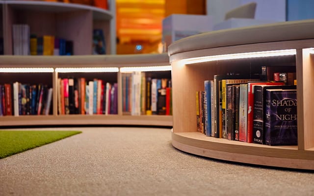 Shelves at the Book Nook.
