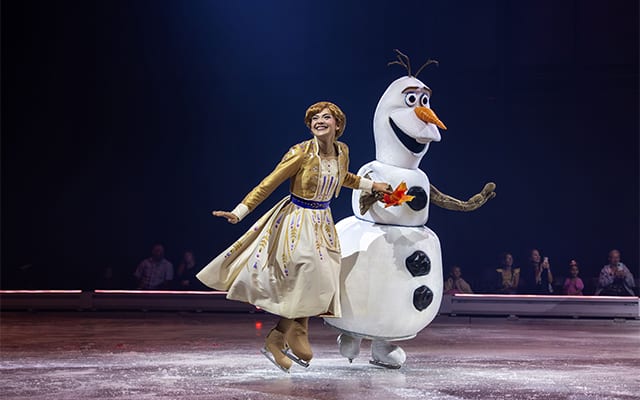 Anna and Olaf on ice