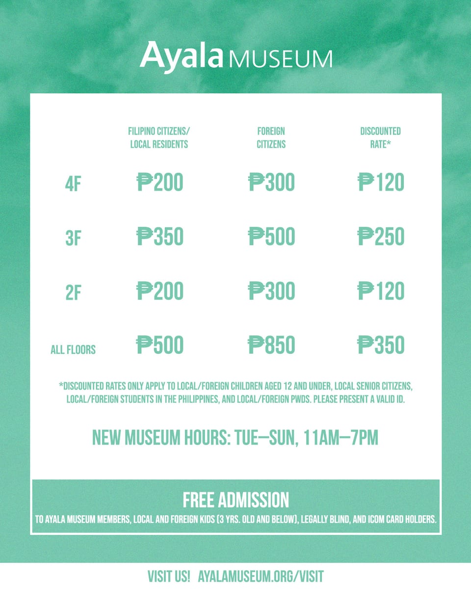 Ayala Museum New Entrance Fees.