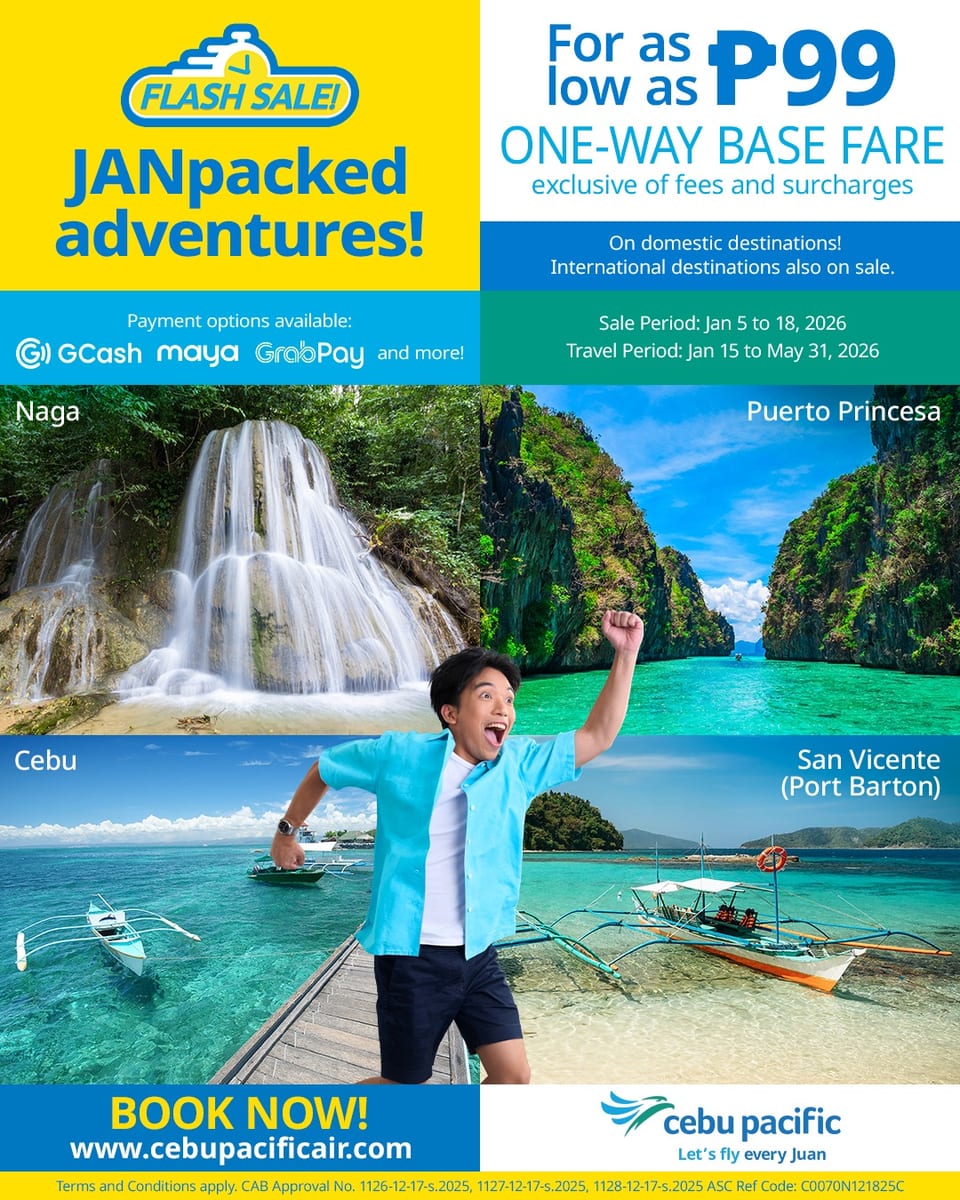 Cebu Pacific January 2025 seat sale
