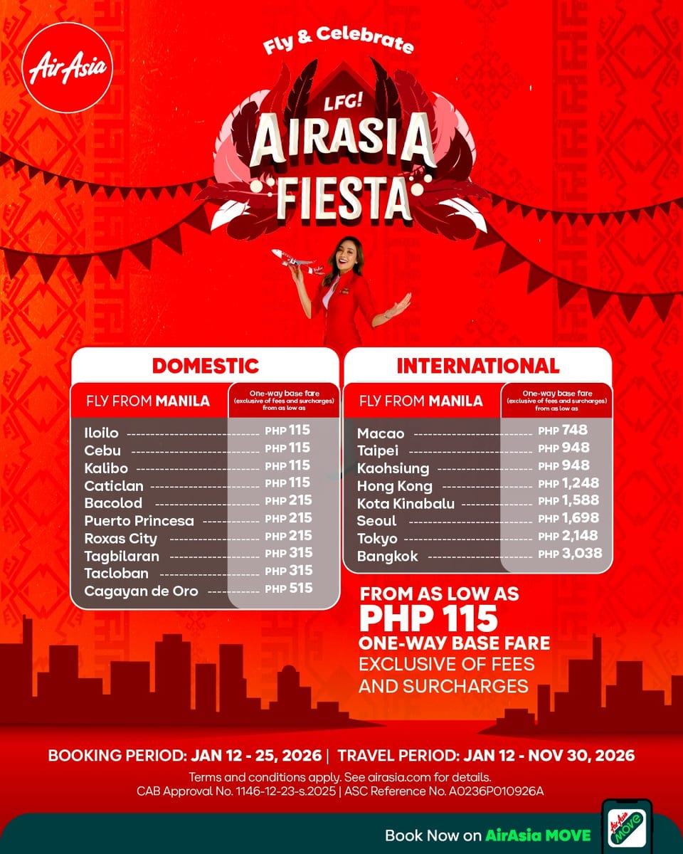 AirAsia January 2026 Seat Sale