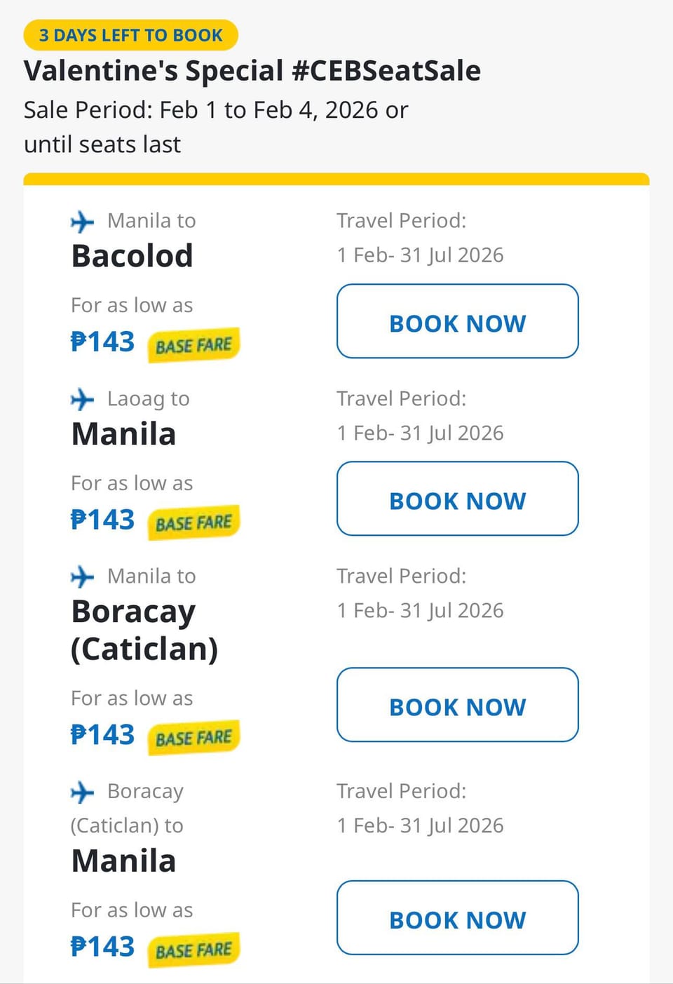 ceb pac seat sale