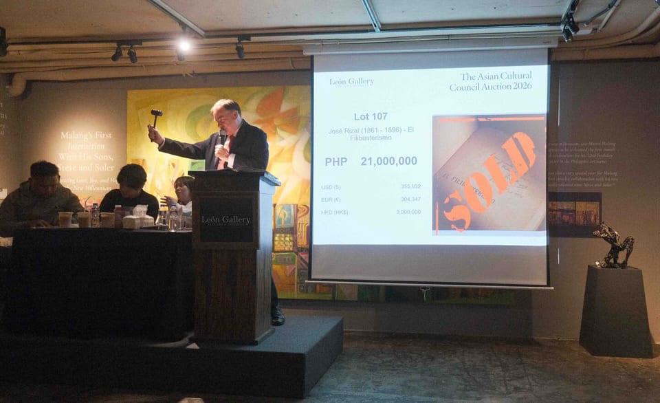 A first edition El Filibusterismo has just achieved the title of being the most expensive book sold in the country after being auctioned off for P21 million.