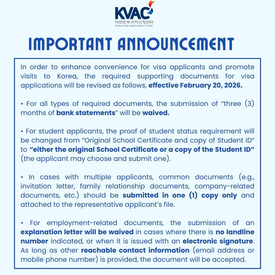 Check out the simplified requirements for South Korean Visa