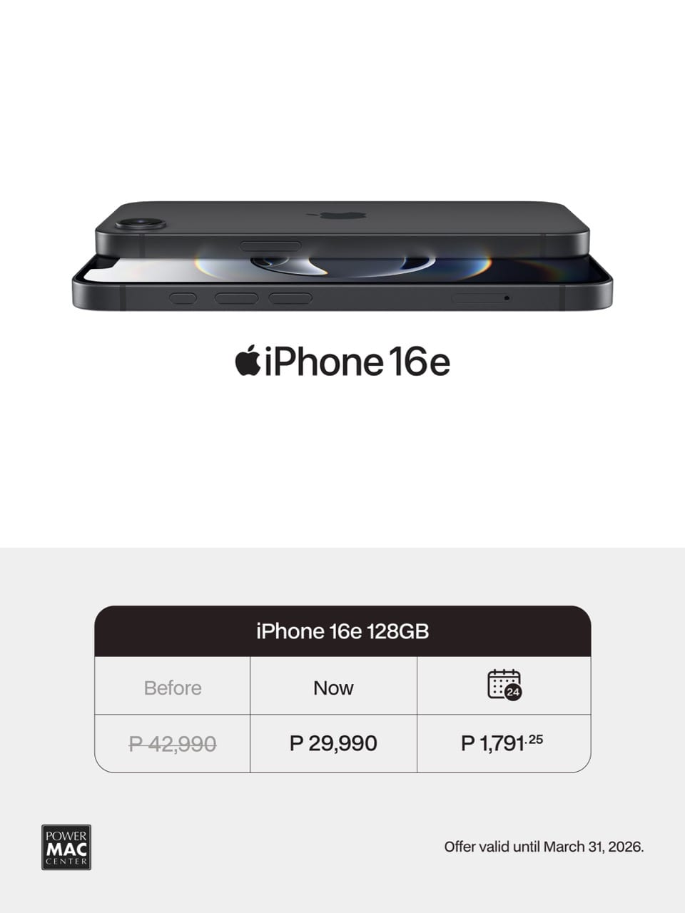 power mac center promo iphone 16e