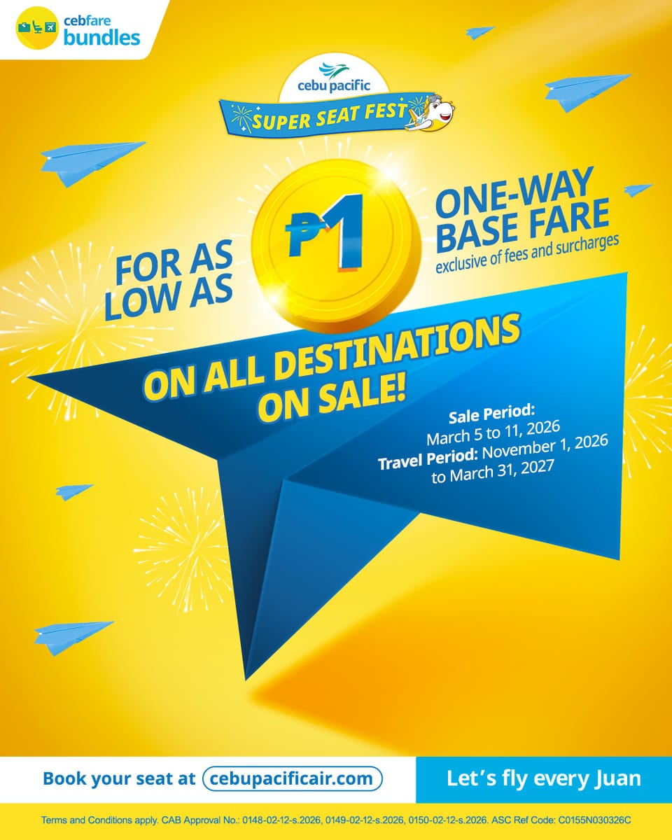 Cebu Pacific March 2026 Piso Sale
