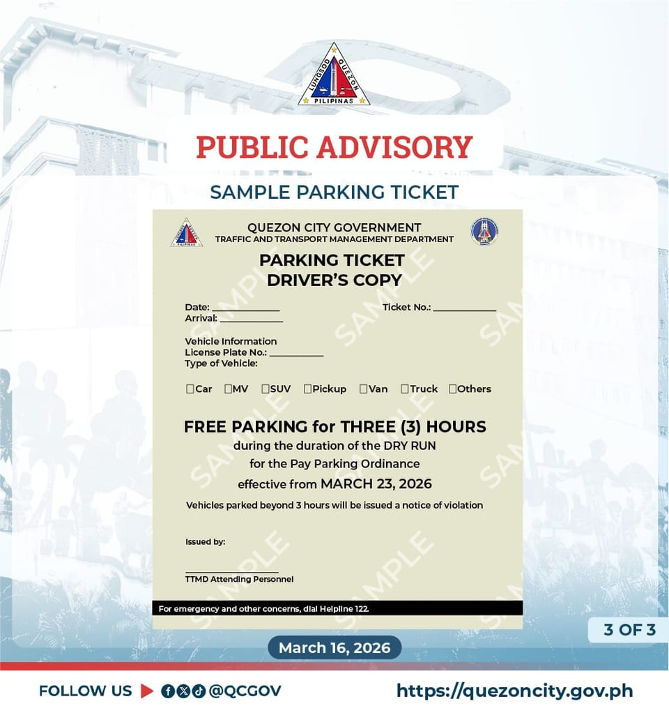 new parking rules for tomas morato, timog avenue
