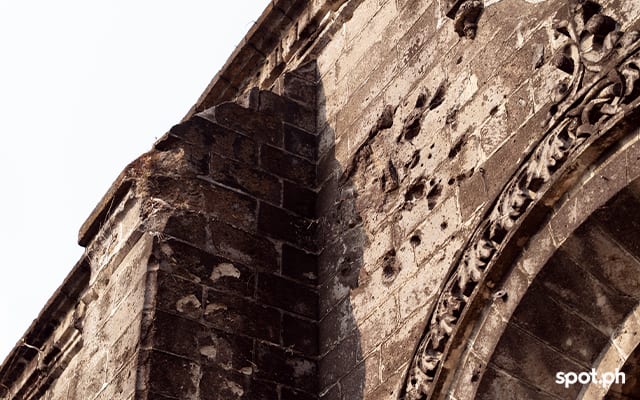 Bullet holes Nuestra Señora de Gracia