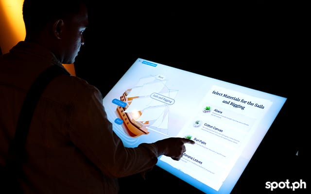 Interactive learning kiosks are also available aboard the Galeon Espiritu Santo