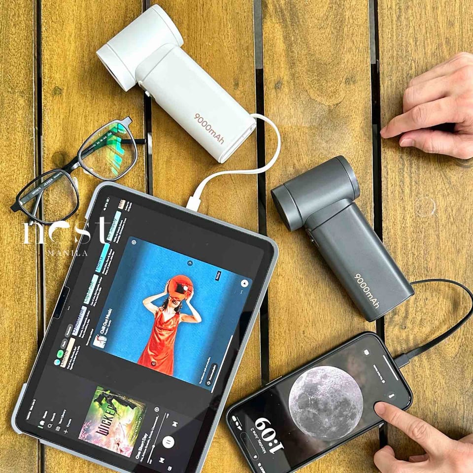 portable fan and power bank the nest manila
