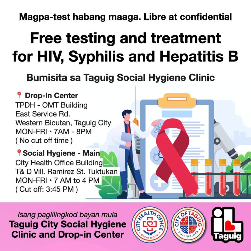 free sti testing in taguig