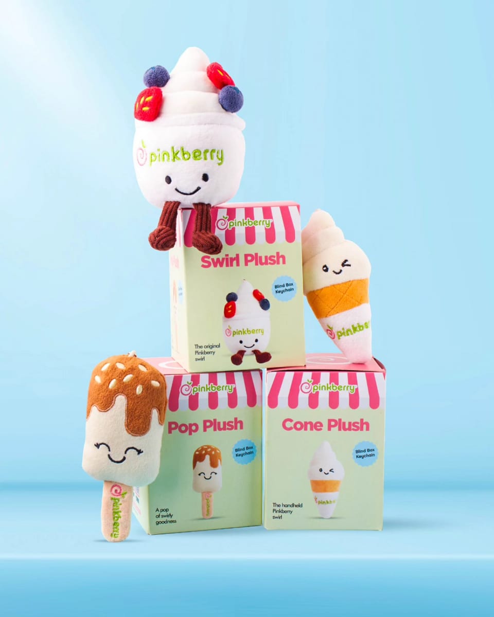 pinkberry plush keychains
