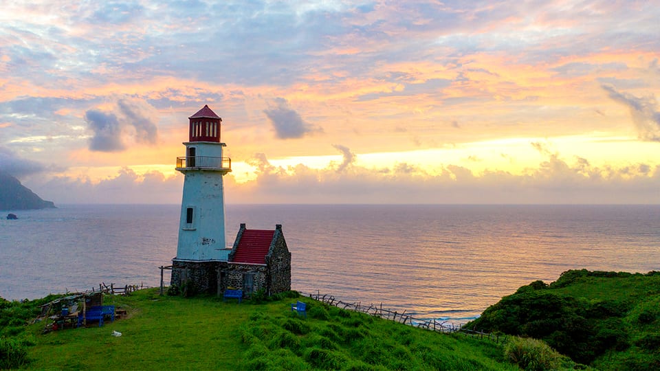 Beautiful sunset views overlooking the sea in Batanes