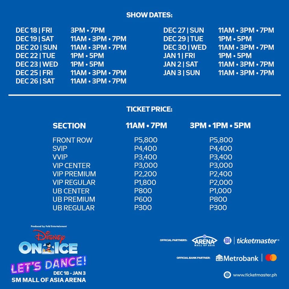 Pro tip: Tickets for the 11 a.m. and 7 p.m. shows are cheaper than the others.