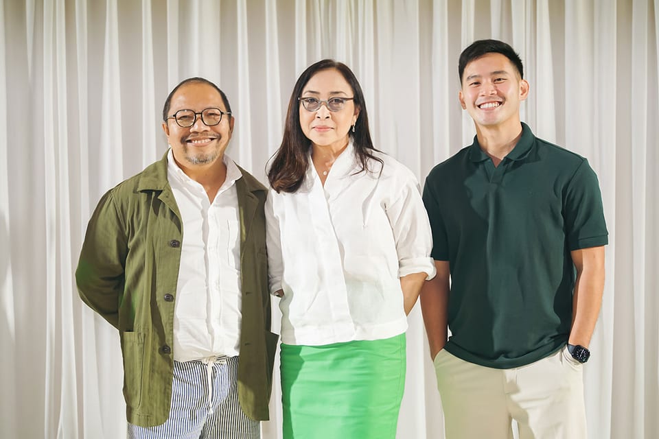 Jerome Gomez, Chef Heny Sison, and Jason Go at the Grab 5-Star Eats Awards: The Ultimate Taste Off