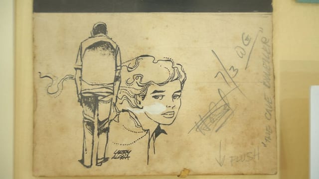 Storyboards, sketches, and illustrations paint Larry Alcala as a multi-faceted artist who often shifts between making comics and doing commercial work.