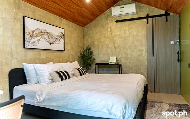 The smaller villas come with either a king-sized bed or a double bed