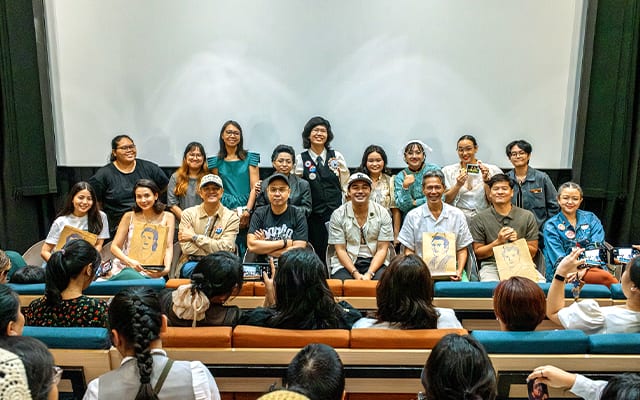This was taken during a talkback after a screening of Quezon